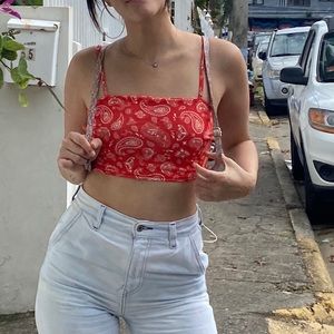 Bandana Red Crop Top